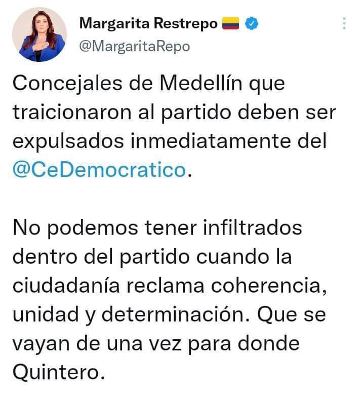 puntodevistardb's tweet photo. @CeDemocratico
@AlbertCorredor @LinaGarciaGanan @NatalyVelezL @simonmolinag @AlfredoRamosM @sebaslopezv @PauAguinaga @AlvaroUribeVel @juliogonzalezvi https://t.co/ihh96YuGLV
