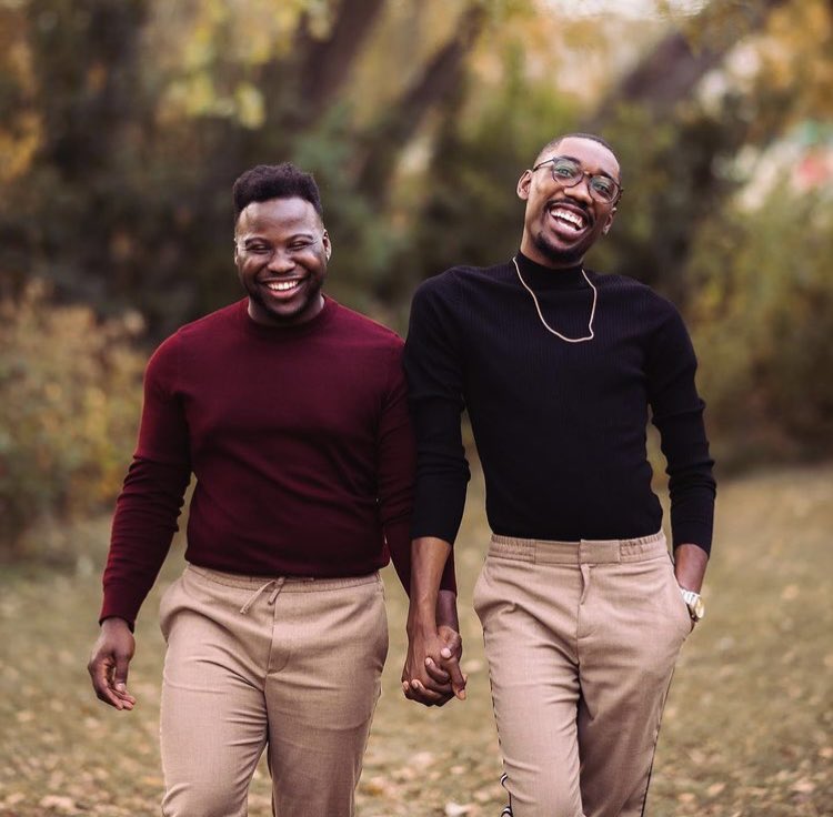 jackd's tweet photo. “Our LOVE is Black Gay Magic. 🌈 🤎🍁😘”

To today, tomorrow and the future @gesmithwrick and @withlovejc we are inspired by your endless love and devotion. ✊🏾 #BlackLove #Coupling #Jackdapp 

📷: fotosgallegos https://t.co/qVr13Mh7PA