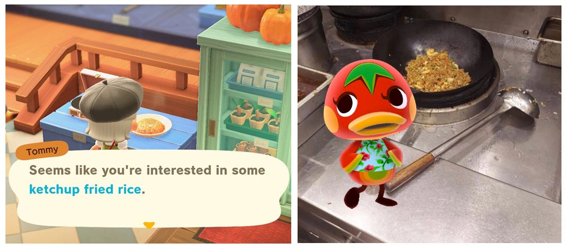 You're telling me Ketchup fried this rice? #AnimalCrossingNewHorizions