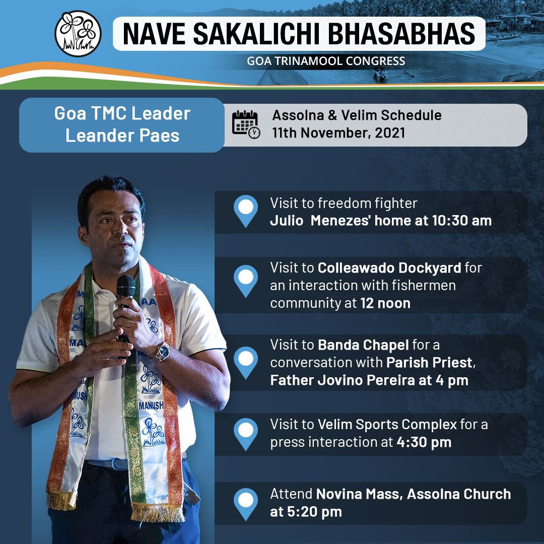 AITC4Goa's tweet photo. A ray of hope and optimism!

Our leader @Leander is scheduled to visit the Assolna village in Velim constituency on 11th November, 2021 kickstarting our new campaign. https://t.co/01ofUZvDRP