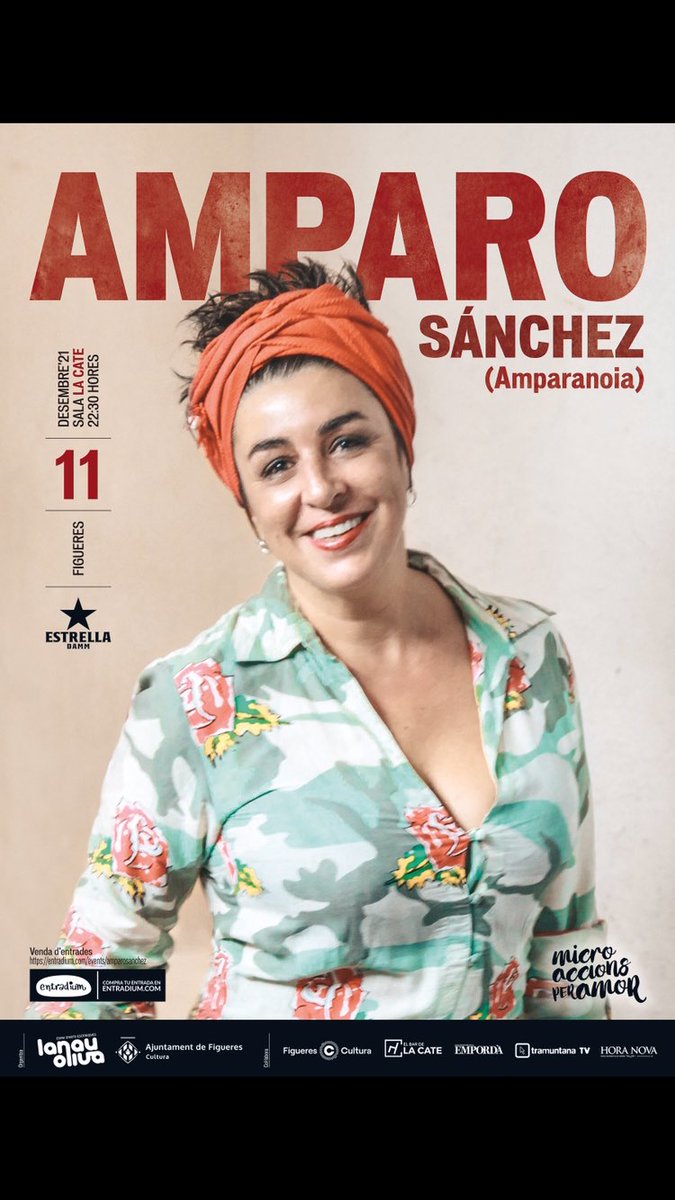 microaccions's tweet photo. Amparo Sánchez, veu i ànima d'Amparanoia... Gran dona, cantant i música ens oferirà el concert de cloenda del festival d'enguany!!!
Dissabte 11 de desembre a la sala La Cate de Figueres. Entrades a https://t.co/0fWOd269Un https://t.co/iaEBSYuoha