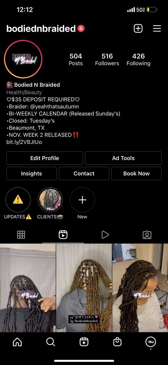 yeahthatsautumn's tweet photo. Make sure yall follow the bidness page on IG 💗🥰 @ bodiednbraided. 

I REALLY APPRECIATE YALL FOR GETTING ME TO 500+ hunnidddd 🥳 https://t.co/w27umunA8f