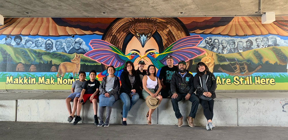 SJSUNewsCenter's tweet photo. This year, @Empire7Studios unveiled “We Are Muwekma Ohlone,” a mural by Alfonso Salazar, along the Guadalupe River in partnership with @grpg. The mural honors the past, present and future of the @MuwekmaTribe who have inhabited the area for 10,000 years.
👉https://t.co/qPSTAI8FuW https://t.co/APm4Hpco5F