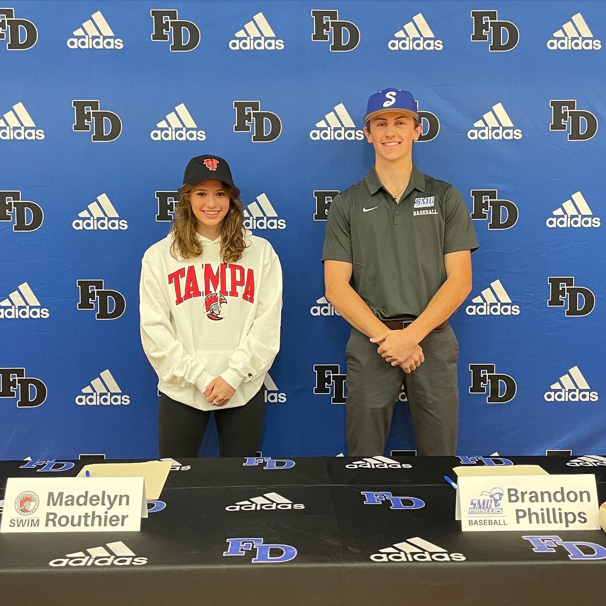 Thea_Osborne_'s tweet photo. HUGE CONGRATULATIONS to both Madelyn Routhier and Brandon Phillips for each of their acceptance at the next level! 

@madsofrou will Swim at  @utampa_swim  
&amp; 
@branphil_32 will join the @gosmcpioneers Baseball Team! 

Congratulations!! You have made us all so #PatriotProud! https://t.co/Ews1yjuFpj
