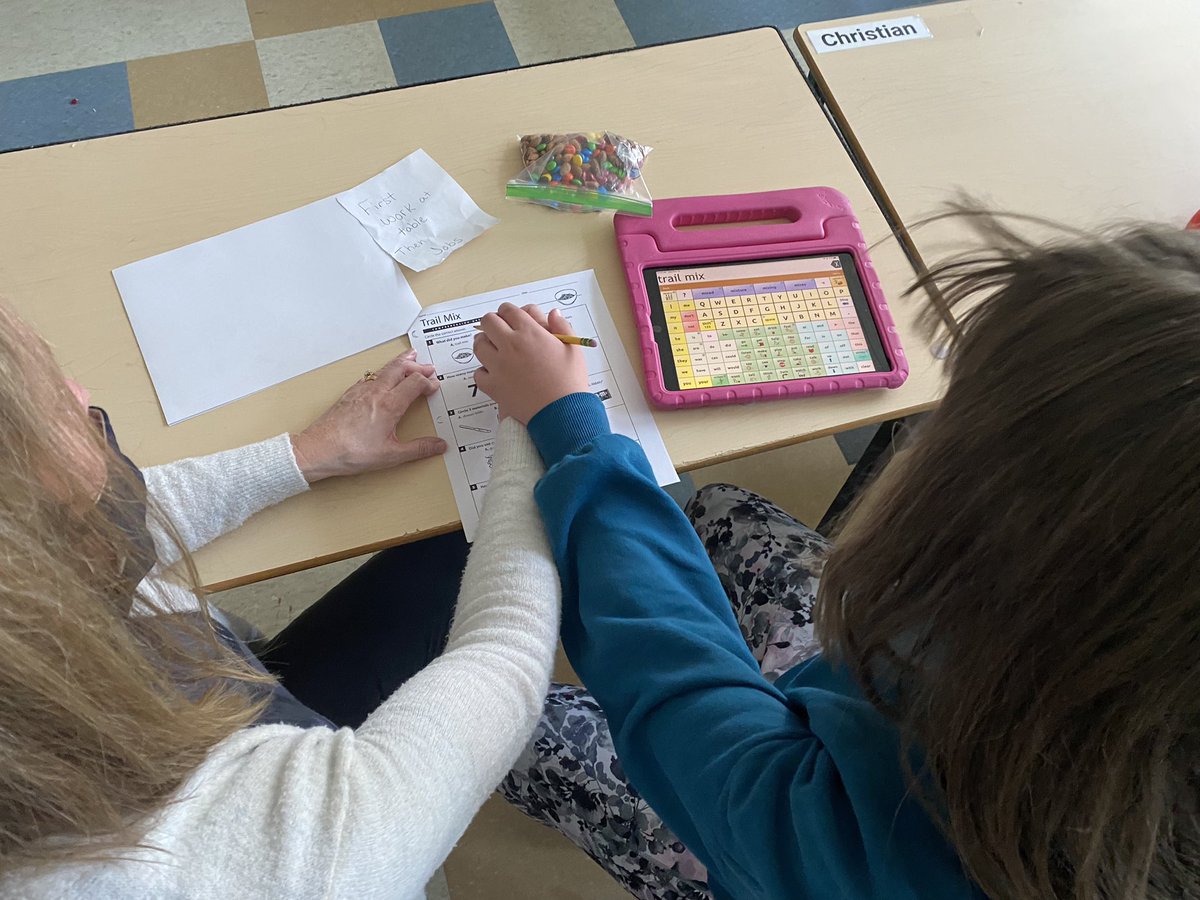 MrsSieversSHS's tweet photo. Making trial mix was a great way to work on our fine motor and core word skills! #TalkAAC #lifeskills https://t.co/ll5SjCI0HM