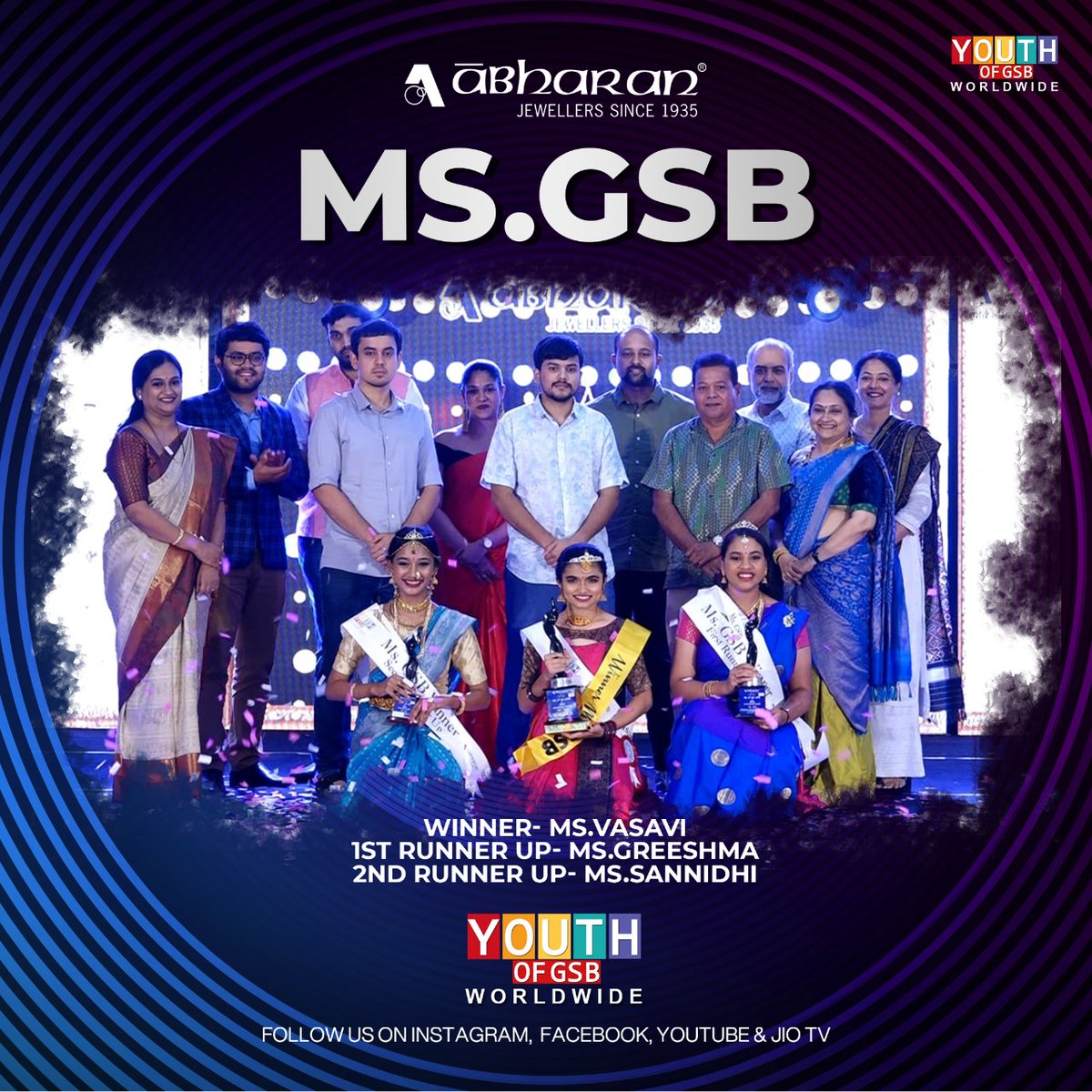 YouthofGsb's tweet photo. Congratulations to the winners of
🔶 Mr. GSB
🔷 Ms. GSB
🔶Amazing Couple
Event organized #YouthofGSB in association with #AbharanJewellers Udupi.
#AbharanJewellers #MrGsb #MsGsb #GSBAmazingcouple
#YouthofGSB https://t.co/eYWxkfZqRR