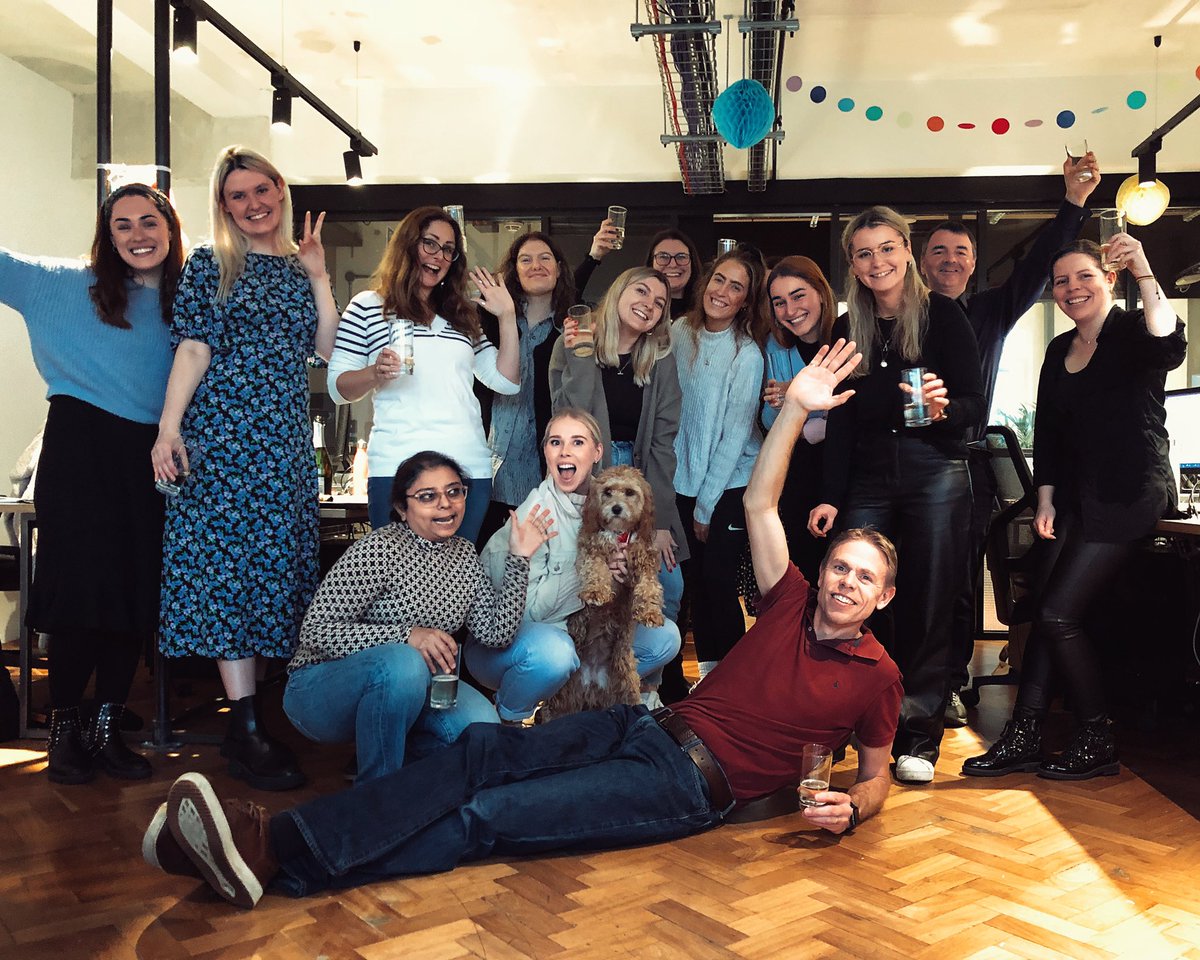 RoosterPR's tweet photo. #TeamRooster celebrating @julieaguilerakemp and evidently our office #CookieDog 🐶✨

A huge happy birthday to you from all of us here!🥳✨

#wearehiring If you’d like to be part of the team DM us or follow this link: https://t.co/BRUGvFx8DF https://t.co/rXF84pW4Dq