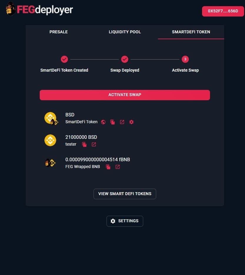 FEGtoken's tweet image. The best part about the migration tool is that it takes into consideration the tax % of the token and mints enough so that you end up with 1:1 so you&apos;re not penalized by transferring the token into and out of the Deployer!