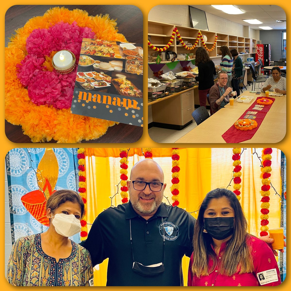 DrIndeglio's tweet photo. A huge #thankyou from @dasd_dms #staff to our community and Manam Restaurant for the #amazing #Diwali #Appreciation #Lunch! #dasd_pride #downingtownmiddleschool https://t.co/stunGkh5BN