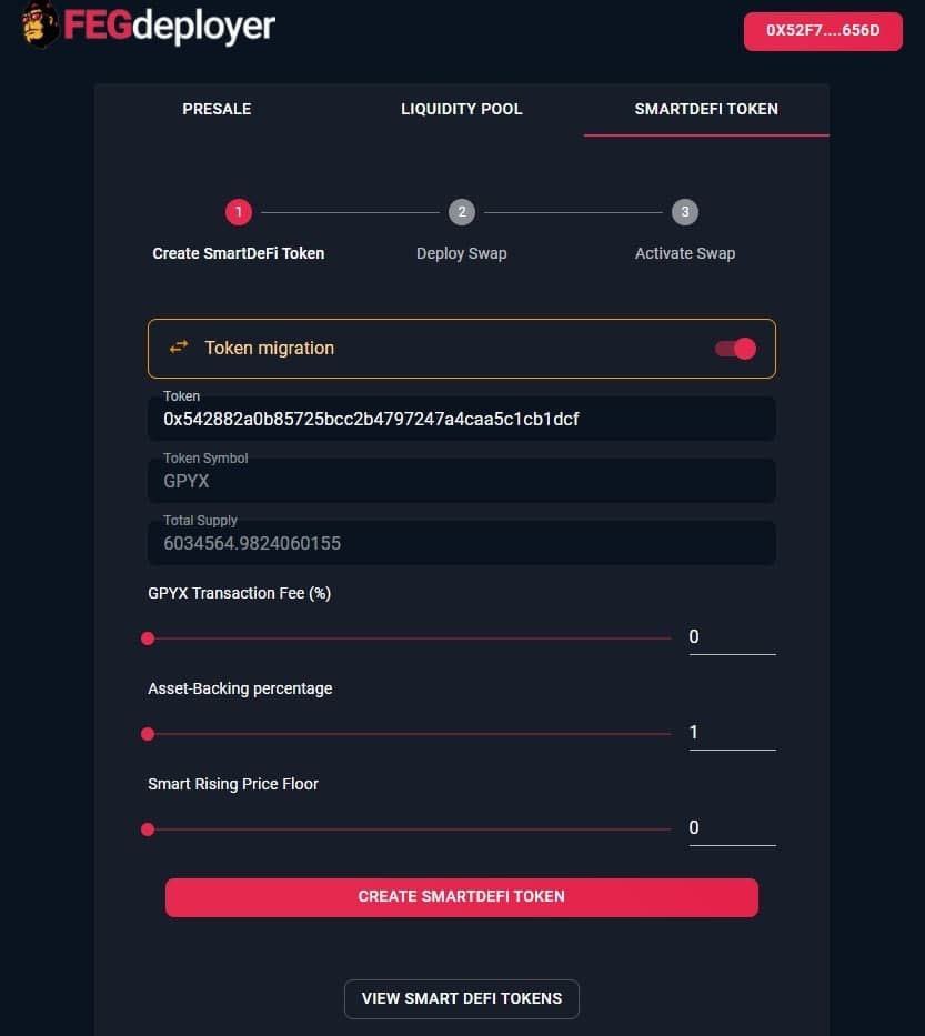FEGTokenDE_'s tweet photo. ✅Sneak Peak auf den SmartDeFi Deployer und das darin enthaltene Migrationstool!✅

Vielen Dank an @CryptoDevFr (Romy) dafür, dass er sich die Zeit genommen hat, uns diese Fortschrittsbilder zu zeigen, während er daran arbeitet!

(Noch in der Entwicklung) https://t.co/2ubm5r9iU6