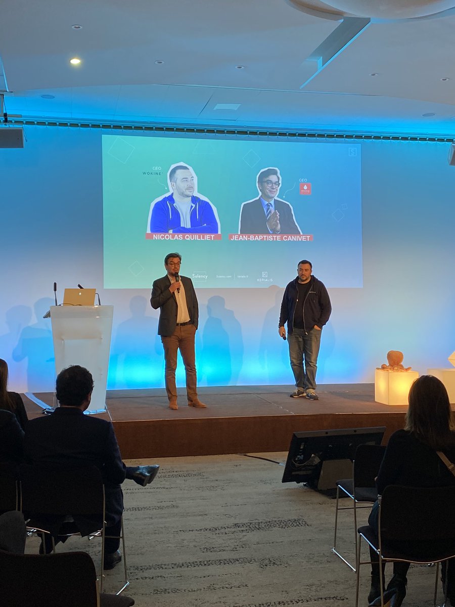 MerciSovalis's tweet photo. 🐙🎉 Le CEO de @wokine, Nicolas Quilliet et le CEO de @agence_sloop, Jean-Baptiste Canivet racontent l’histoire et la naissance de #Solency https://t.co/kHHwAuxieL