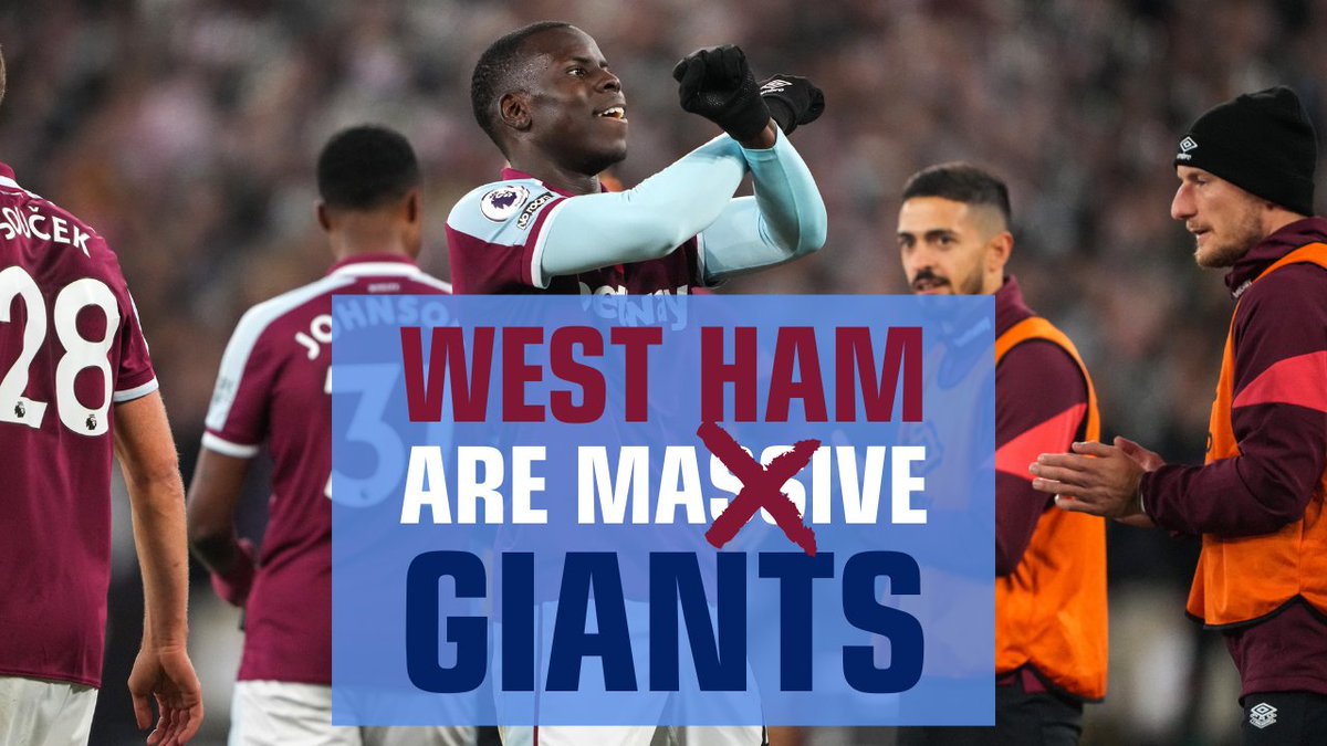 CBBPod's tweet photo. West Ham aren't massive, they're GIANTS!

Show your support for both West Ham and the New York Giants (it's an exclusive club) buy wearing this new shirt with pride! #COYI #NYGiants #TogetherBlue

Link: https://t.co/Kx5qd5JvDW https://t.co/1p5Cm2dC1x