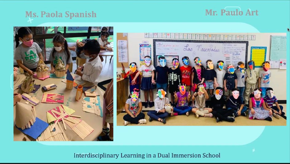 DLeNM's tweet photo. A great morning of learning! Starting off #LaCosecha2021 with virtual school visits to El Camino Real Academy, La Paz PreK-12, and Coronado Elementary School!
#DualLanguage #duallanguageprogram #duallanguageteachers #duallanguagerocks #bestconferenceever https://t.co/hcNmtxaPt3