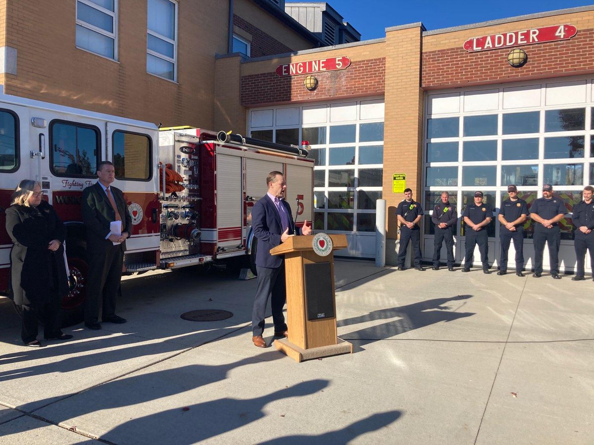 A new firetruck at the Webster Square Fire Station was recently blessed. Thank you, Rev. Jonathan Slavinskas.