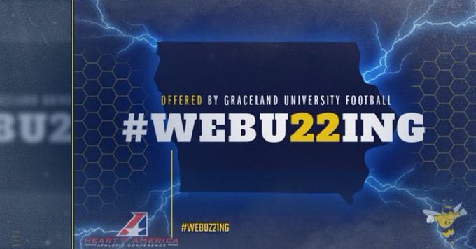 Blessed to receive an offer from Graceland University thank you <a href="/CoachJoshAl10/">CoachJoshAl</a> and thank you <a href="/Coachpeebs/">Bill Peebles</a> and @Jrsander67 for your support!