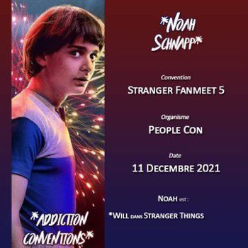 NoahSchnappSP's tweet photo. #INFO Noah, Gaten y Millie estarán en people convention el 11 de diciembre de 2021 
People convention: https://t.co/rzW19ZF5Gr https://t.co/NhaBW148qt