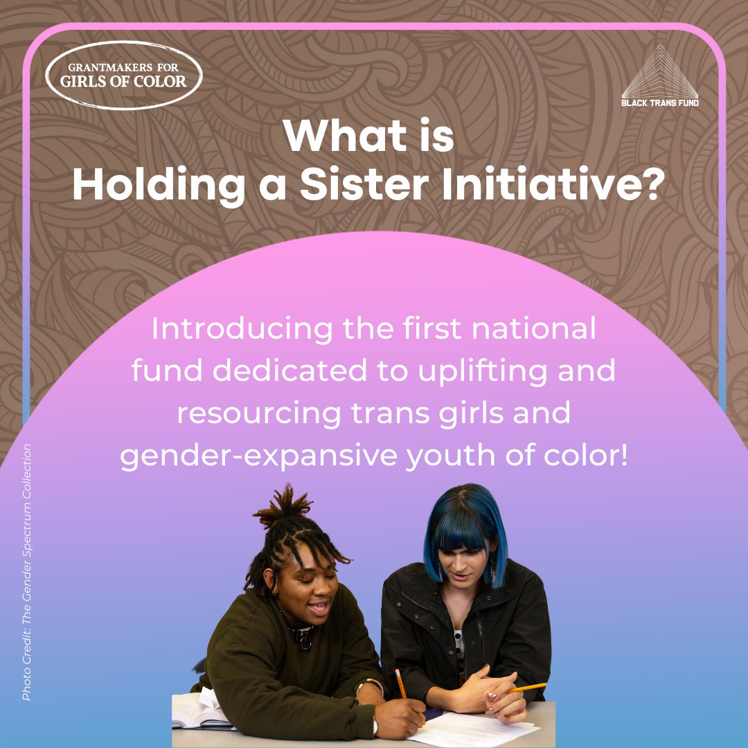 G4GC_org's tweet photo. This week, G4GC and @blacktransfund launched the #HoldingaSisterInitiative!  Learn more about this partnership and share this post to help us celebrate trans girls and gender-expansive youth of color.
https://t.co/MqPMglA3HF https://t.co/ZAA8A3ugXR