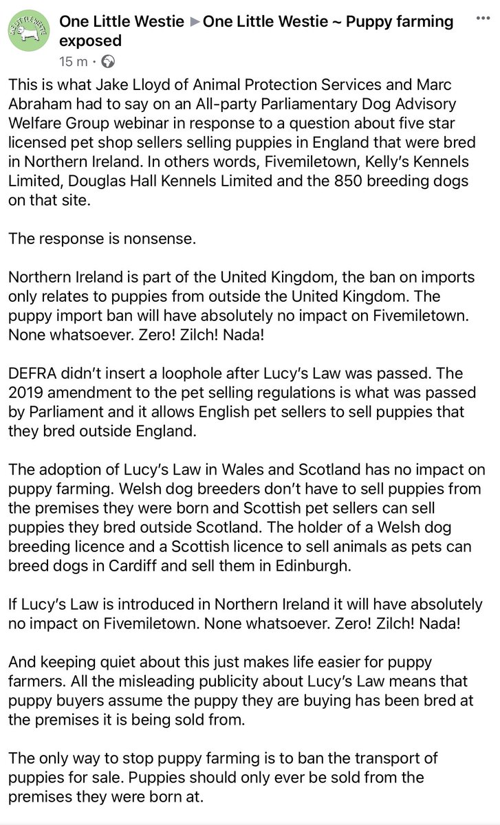 OneWestie's tweet photo. https://t.co/EIJNznxp6Z
#AnimalProtectionServices @marcthevet @DefraGovUK #LucysFlaw https://t.co/acVMhIIZE7
