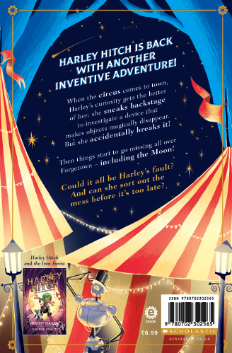 It's a wrap! Harley Hitch & the Missing Moon has been triple checked & is off to the printers. Can't wait for you to visit Monocles' Marvellous Machines!Here's an exclusive look at the back cover & you can expect lots more gorgeous @georgermos art inside Out 6th Jan @scholasticuk