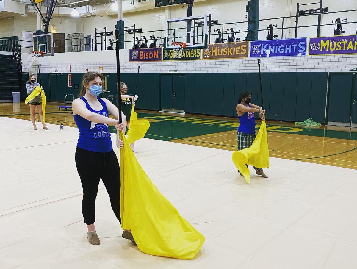 fremd_guard's tweet photo. Winter Training started this week!  We are so very excited and a little bit sore. #fhsspirit #conditioning #winterguard #basicsmatters https://t.co/iBKCT29d5p