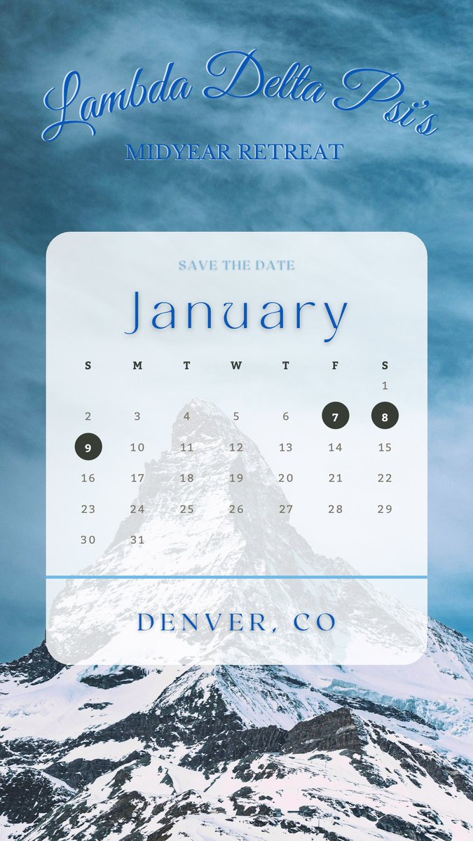 LDPsi's tweet image. We are so excited to announce that we will be having a destination Midyear retreat in Denver, CO! Early bird registration will open Nov 15th ❄️❄️❄️ #ldpsi #whyichoseldy