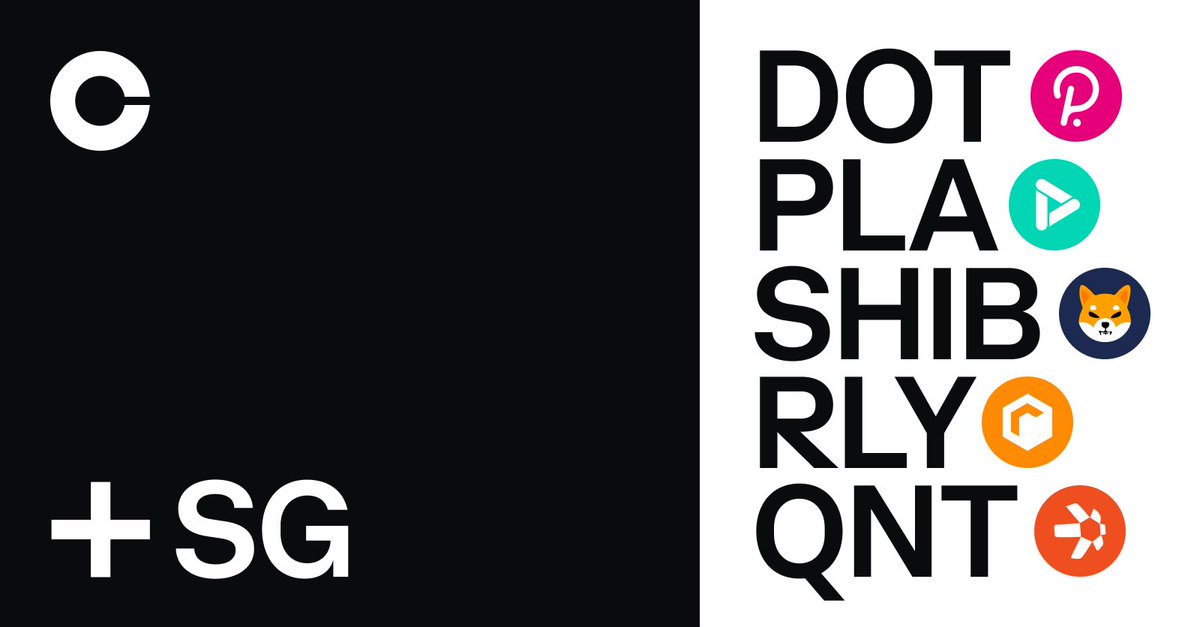 Trending on #LunarCrush:

"JUST IN: $SHIB, $DOT, $PLA, $RLY &amp;amp; $QNT are now available to all Singapore residents using Coinbase. " via <a href="/WatcherGuru/">Watcher.Guru</a>

Top coin mentions
$rly

lnr.app/s/0BWd7r #LunarShare
