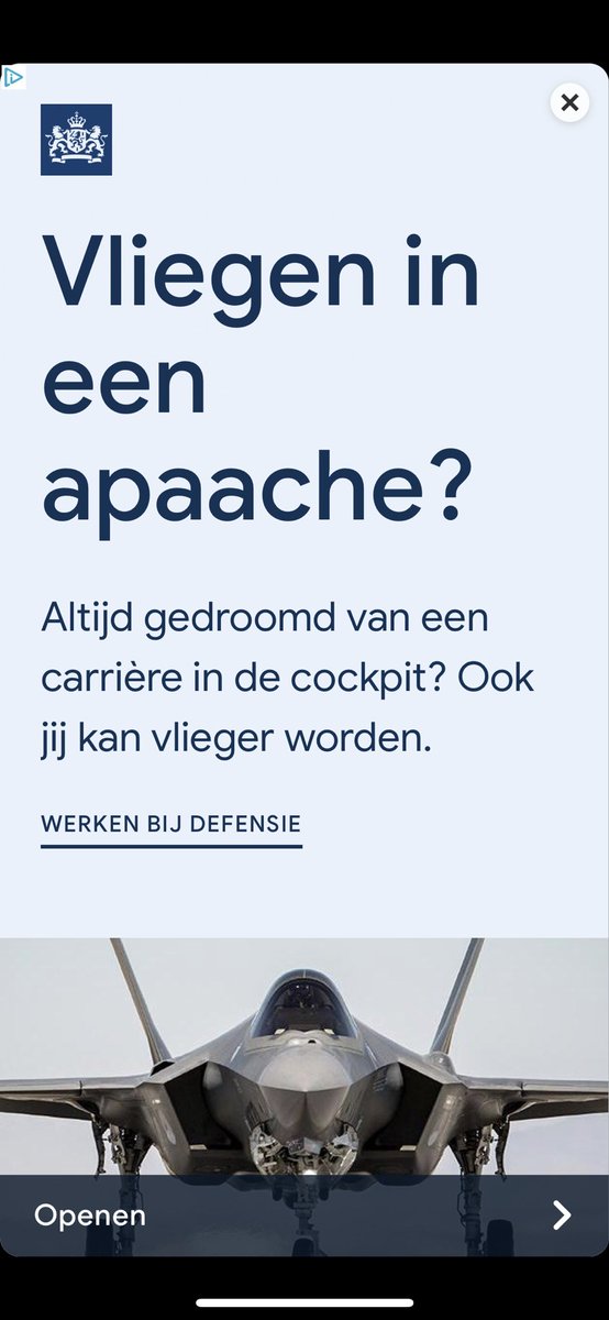 bommenwerper's tweet photo. @DefensieOnline gaat niet helemaal goed met jullie campagne. Apaache en de afbeelding 😩 https://t.co/MuCKv5AMbf