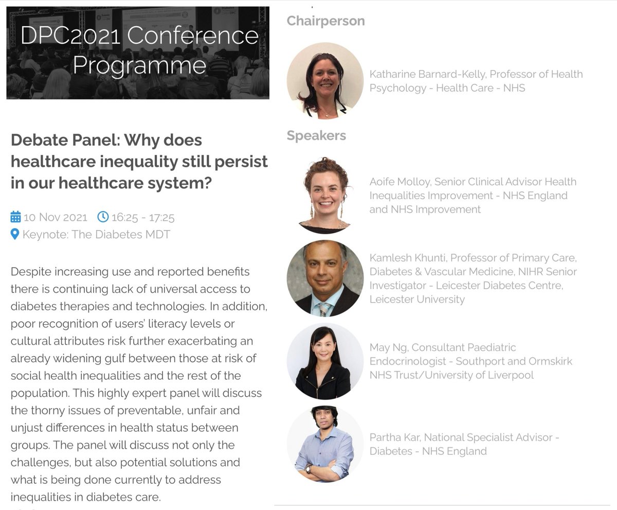mayng888's tweet photo. Thanks to @Prof_K_Barnard for a great chairing at the keynote MDT Debate Panel on 'Why do healthcare inequalities still persists in our healthcare system'. Hope you all enjoyed the session with
@parthaskar @kamleshkhunti & Aoife Molloy #muchmoretodo
#DPC2021 https://t.co/kkqS8wCIaO
