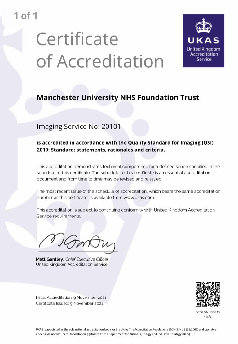LouiseShalaby's tweet photo. I can’t actual believe I can post this.  @MFT_Imaging have been awarded UKAS accreditation.  My sole purpose @MFT has delivered YEAH!!. So proud of the team and the support of everyone. 🎉👍😃🥂🍾👏 https://t.co/I3hxxIPOAQ