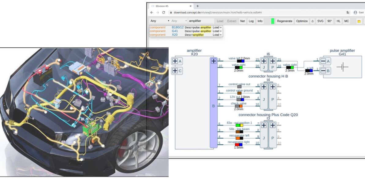 edadirect's tweet photo. For automatic #schematic generation &amp;  exploration of E/E architectures &amp; #wiringharness CAD imported data, see these demo +on-demand recordings showing #EEvision features https://t.co/QHFQpcKOD6 https://t.co/gTdRbaP9Zk