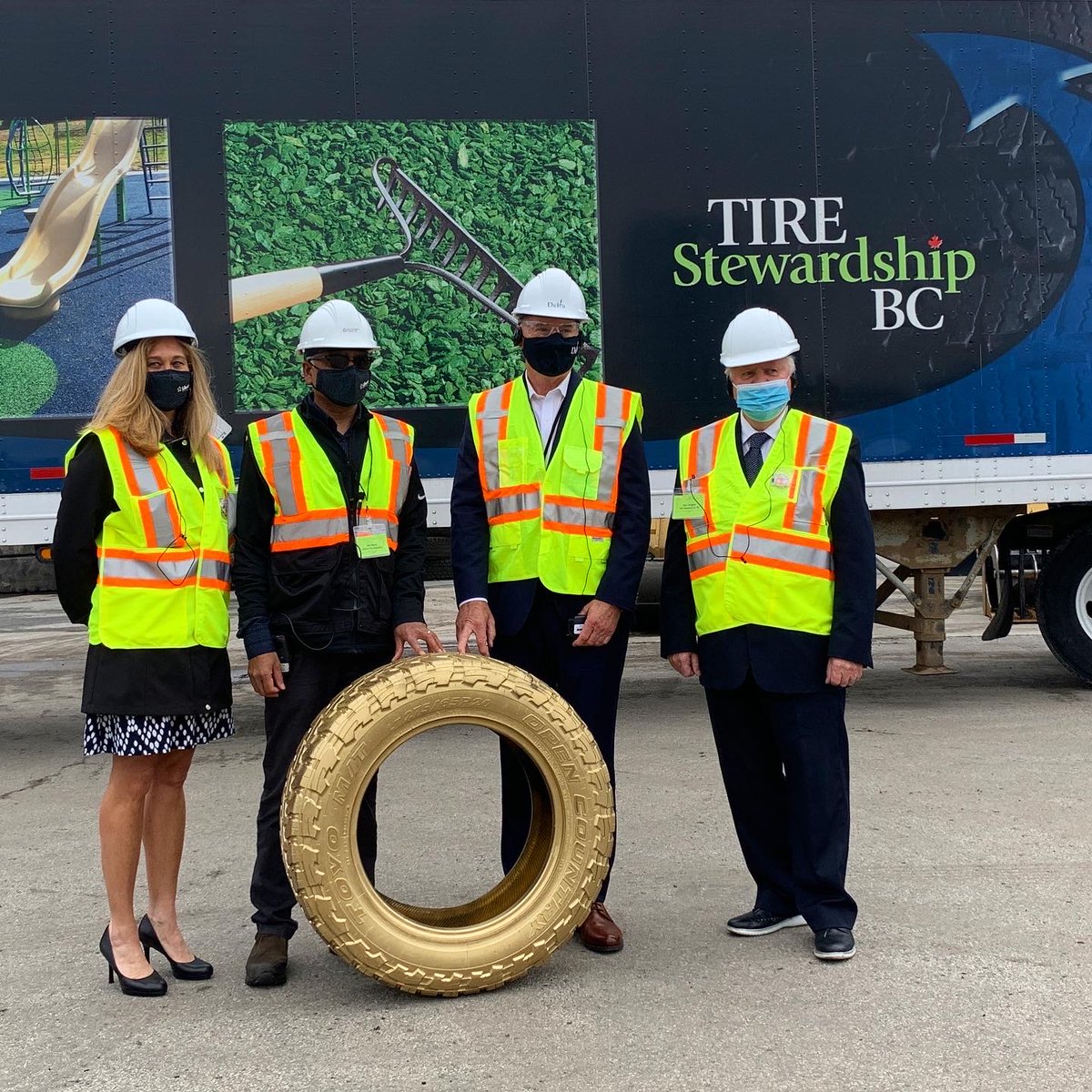 TiresBC's tweet photo. Last month we joined our partners in celebrating the 100 millionth tire recycled in BC! Learn more about how it all went down in our latest blog post: https://t.co/uHVEznNbUX #TiresBC https://t.co/1TP6gVe5U3