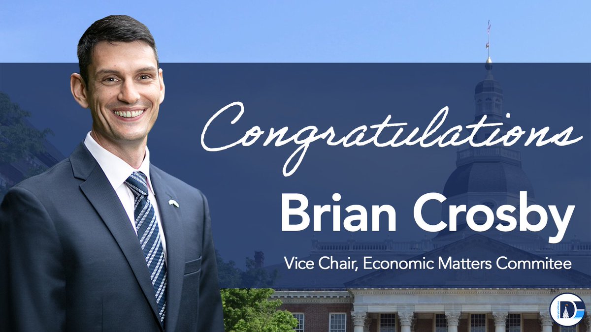 mdhousedems's tweet photo. Congratulations to the newly appointed Vice Chair of the House Economic Matters Committee, @BC4MD https://t.co/fwTnwnvQ69