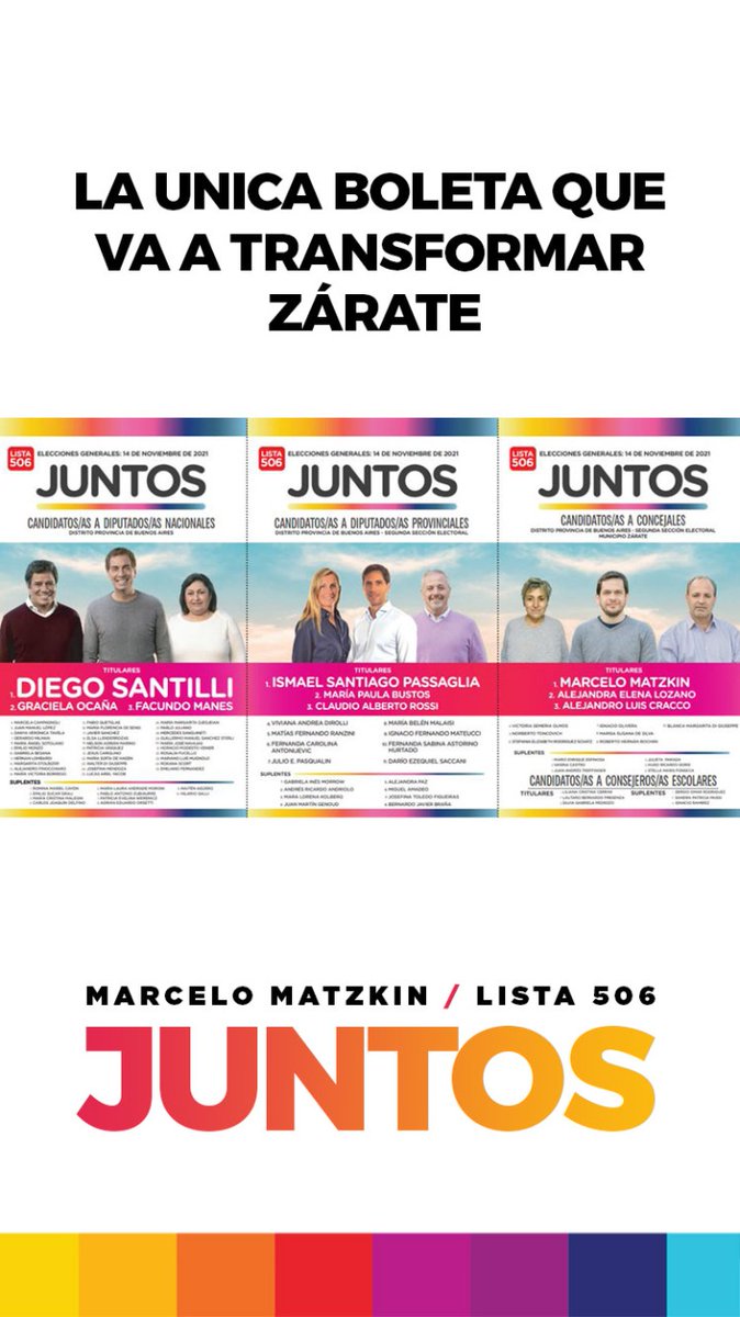 Este domingo todos a votar en #Zárate!