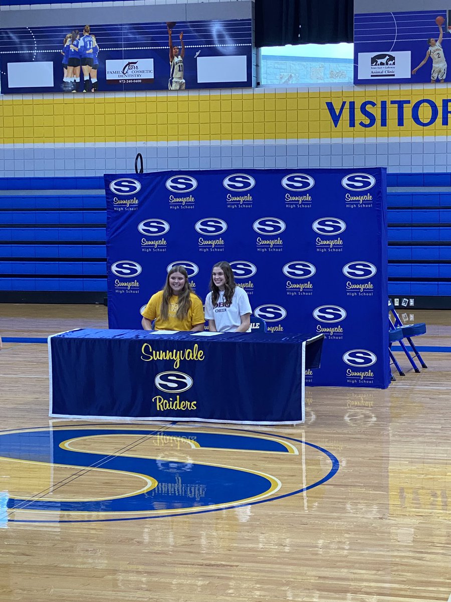 Congratulations to Emma Melvin and Kate Van Vessem who both signed letters of commitment today! #RaidersRise <a href="/SunnyvaleCheer/">Sunnyvale Cheer</a> <a href="/SvaleSoftball/">Sunnyvale Softball</a>