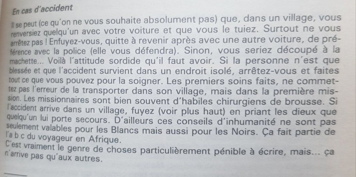 conseils En cas d'accident en afrique noire - le guide du routard afrique noire 1994-95