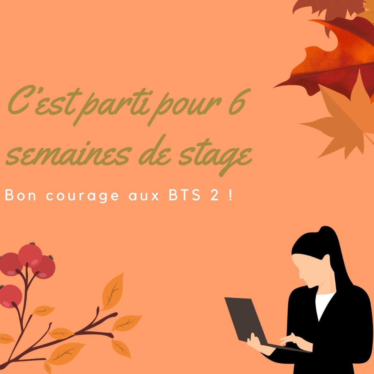 Les BTS 2 sont en stage du 8 novembre au 17 décembre 2021 ! 🏫

#lyceebrassens #lycee #entreprise #btssam #stage