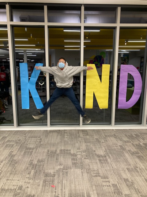 Our MTSS-B lesson this week focused on KINDNESS. Students also have an opportunity to take their photo showing them as the I in KIND in the library! Thanks to Ms. Stokes for this wonderful idea.