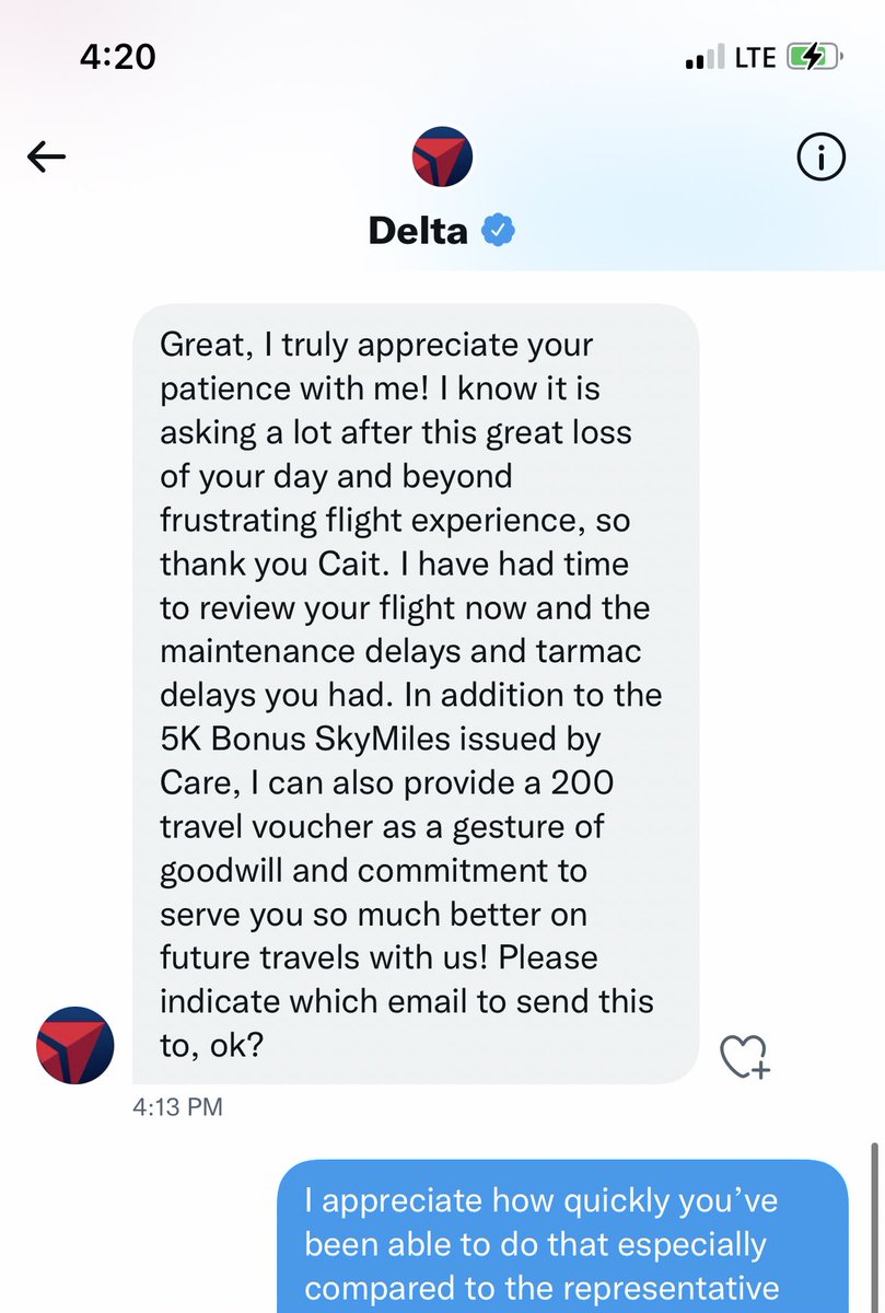 squeaksterr's tweet photo. @Delta remember when you told me you would send me a travel voucher and never did? https://t.co/wrynRxogq5
