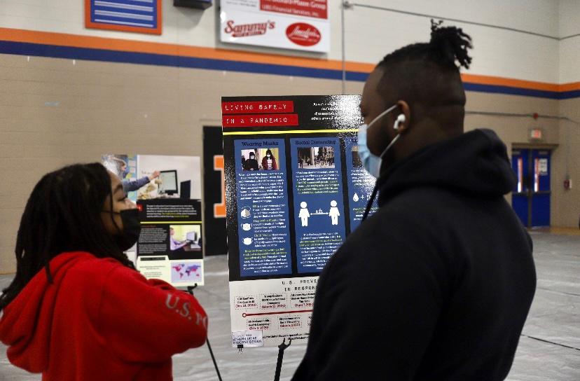 AthensHSMagnet's tweet photo. Students and community members viewed the  @NMNH #outbreakdiy exhibit today at our Athens Drive  #OneHealth exhibition. @wcpssmagnets @WcpssGrants @WCPSS https://t.co/sxsScmQ3w2