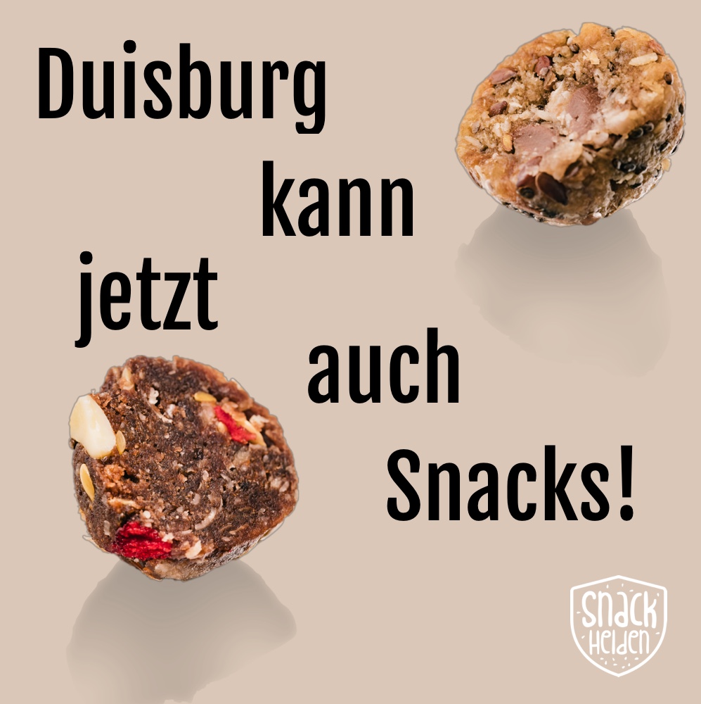 snackhelden's tweet photo. Falls es jemand noch nicht weiß, sagt es gerne weiter. 😊 #Duisburg steht für viele Dinge - und nun auch für #gesündere, #nachhaltigere #Snacks! https://t.co/f96onyhTE9