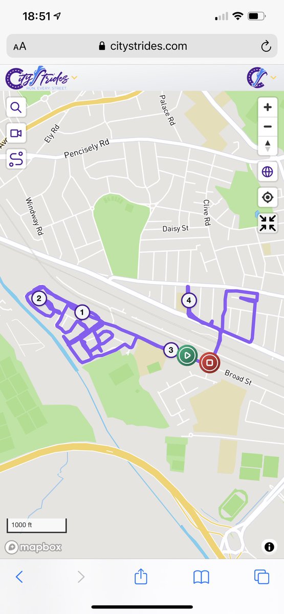 RevFrEdward's tweet image. Heatmapping @CityStrides on the old Ely Paper Mills site #heatmapping #runstreak