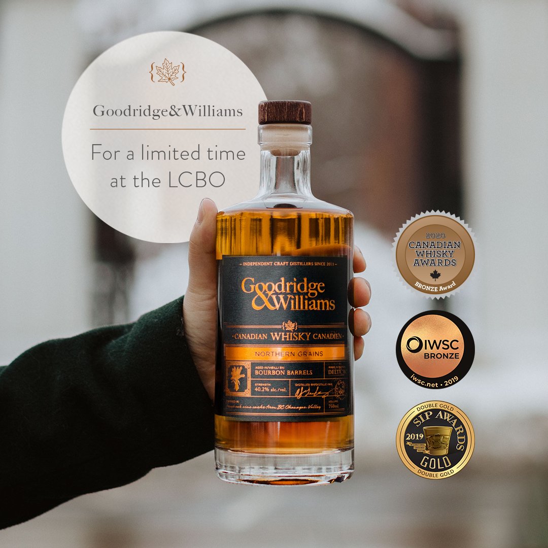 Award-winning Northern Grains artisanal small-batch whisky, made out of soft and bready Canadian winter wheat, that’s been aged in American oak bourbon barrels is now at the @lcbo for a limited time only. Check our link in bio to find a list of @lcbo locations with stock.