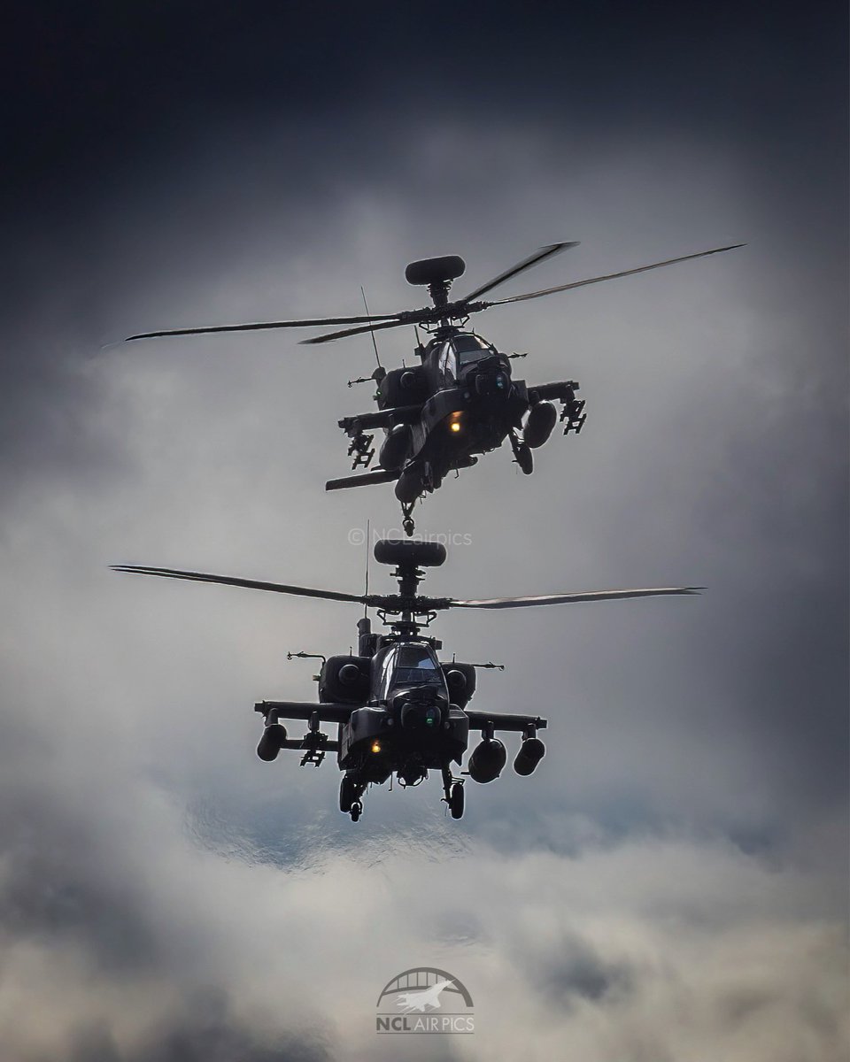 NCLairpics's tweet photo. Double trouble! Two @ArmyAirCorps @1_Regt_AAC Apache’s “Machete 1 &amp; 2” whilst arriving into exercise Cobra Warrior 2021. @CO_3RegimentAAC @2regtaac2 @JUSTHELICOPTERS @HeliOpsMagazine @HeliOperations #Apache #AvGeek https://t.co/OqHDtLZ3ud