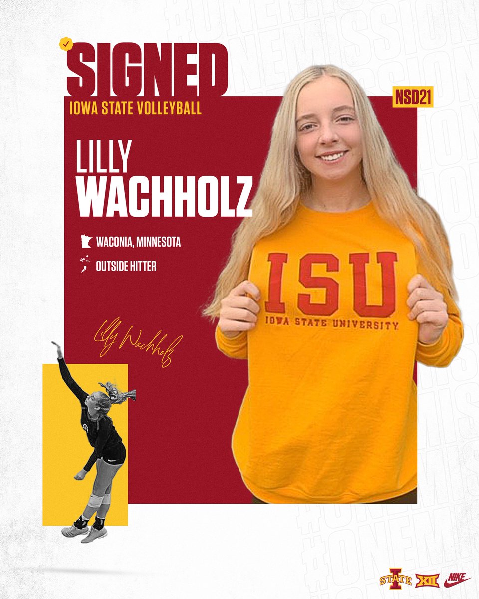 CycloneVB's tweet photo. Welcome to Iowa State Lilly Wachholz, an OH/RS from Waconia, Minnesota!

#WhosNext https://t.co/V6r6WvRV7H