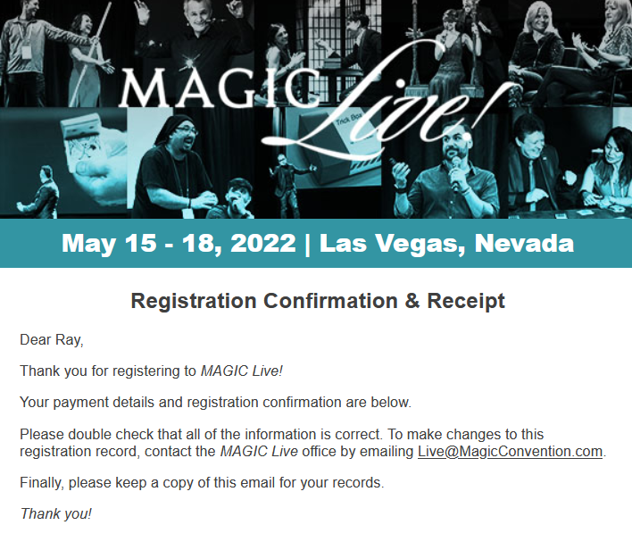 rayedenmagic's tweet photo. One of the reasons I'm so happy to be back in the States is going to magic conventions! Looking forward to attending #MAGICLive2022 in Las Vegas in May. Who else will be there?

#rayedenmagician #rayedenmagic #magicconvention #magiclife https://t.co/k1aVGzmPsp