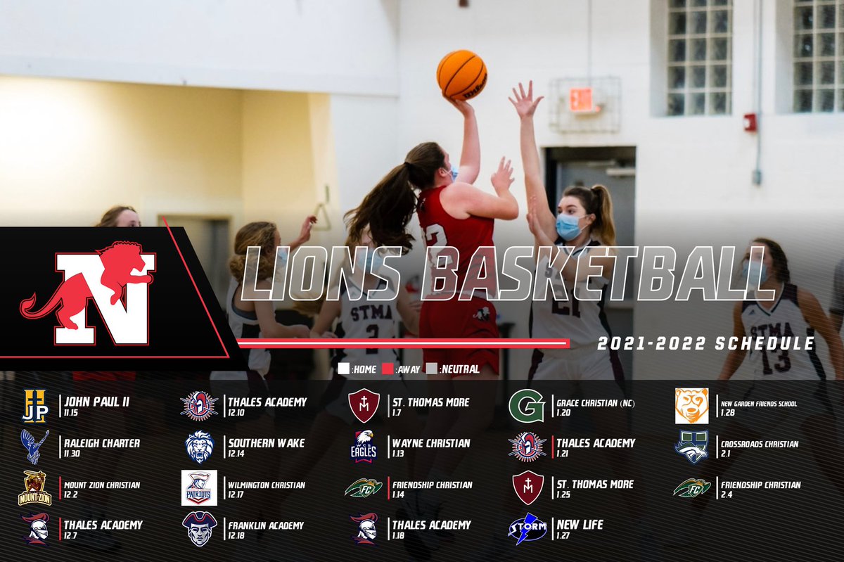 Athletics_NCA's tweet photo. 2021-2022 Varsity Girls 🏀 Schedule 

#NeuseNation https://t.co/HtnnAxF59U