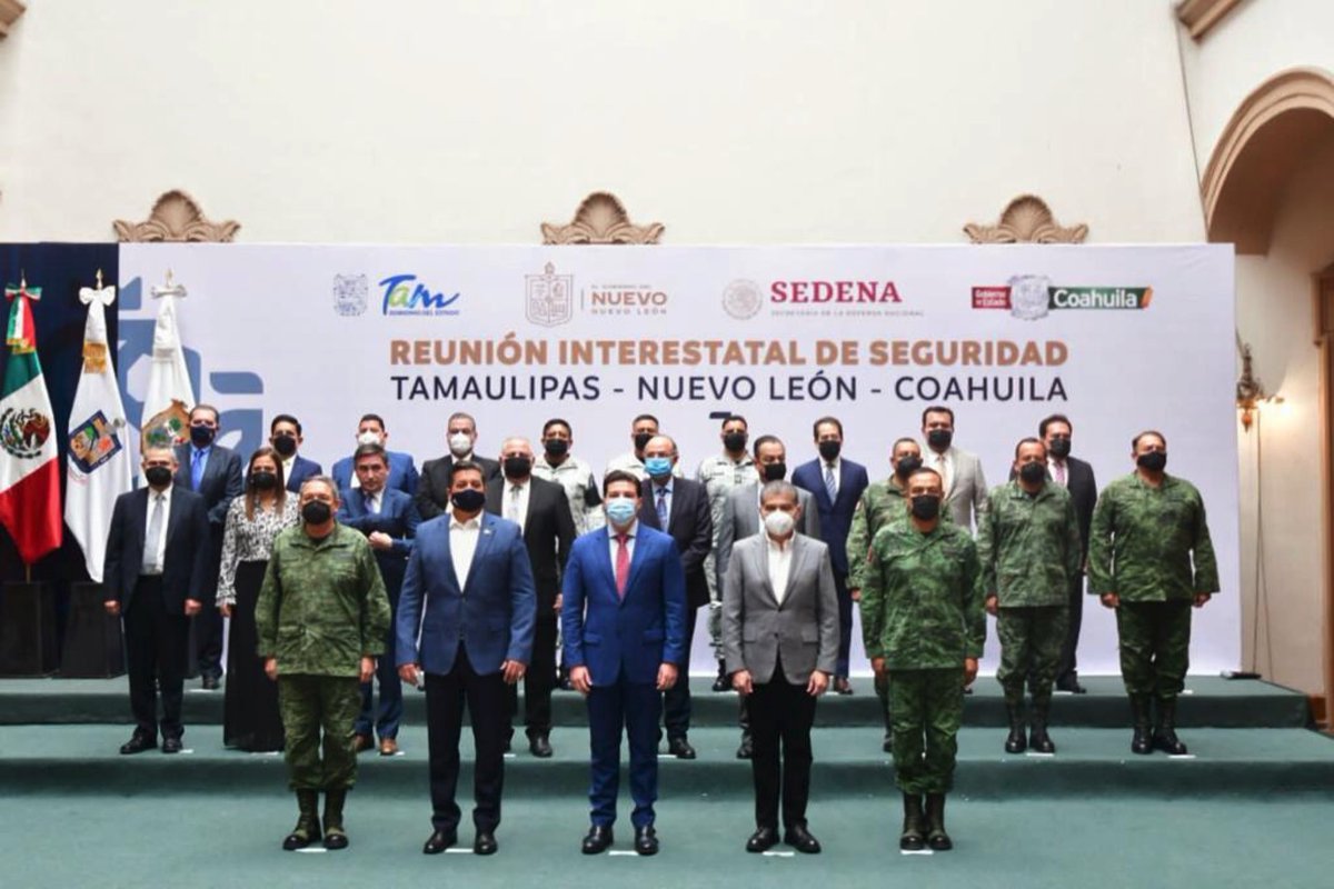 mrikelme's tweet photo. En #Monterrey, llevamos a cabo la Reunión Interestatal de Seguridad entre los estados de #NuevoLeón, #Coahuila y #Tamaulipas, con el objetivo de planear nuevas estrategias coordinadas que garanticen un blindaje en las entidades del noreste del país. https://t.co/24KHKl9nGx