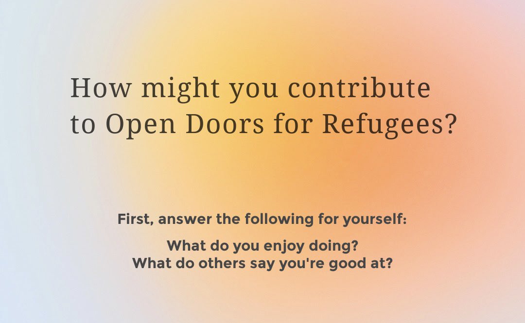 Open Doors for Refugees tweet media