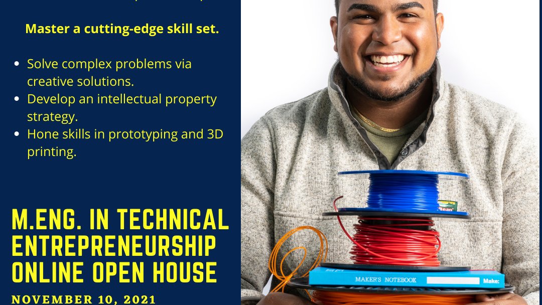 ProgramLehigh's tweet image. Sign up for tonight's Online Open House @ 7pm to learn how you can earn your M.Eng. in TE at Lehigh in just 11 months with our 30-credit program! $4,500 Scholarship for qualified students with a Summer 2022 start. 
Click here to register:  lnkd.in/gdzS92nW