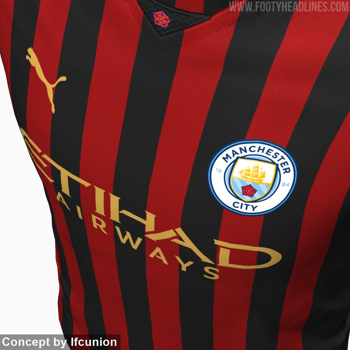 Ce à quoi devrait ressembler le maillot extérieur de Manchester City la saison prochaine. 🔴⚫️

📸 <a href="/Footy_Headlines/">Footy Headlines</a>
